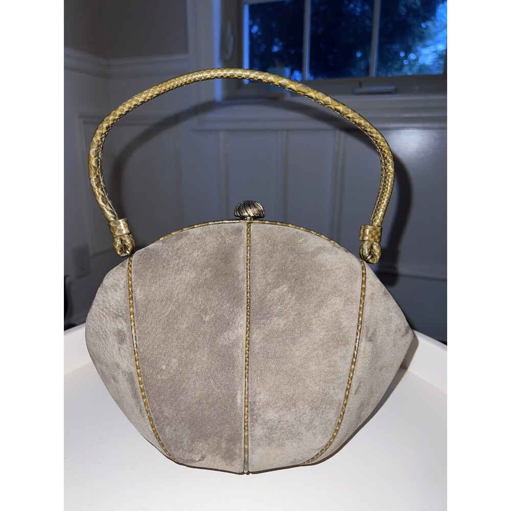 Rare Timeless Sophisticated Coblentz Brown Suede Vintage Purse